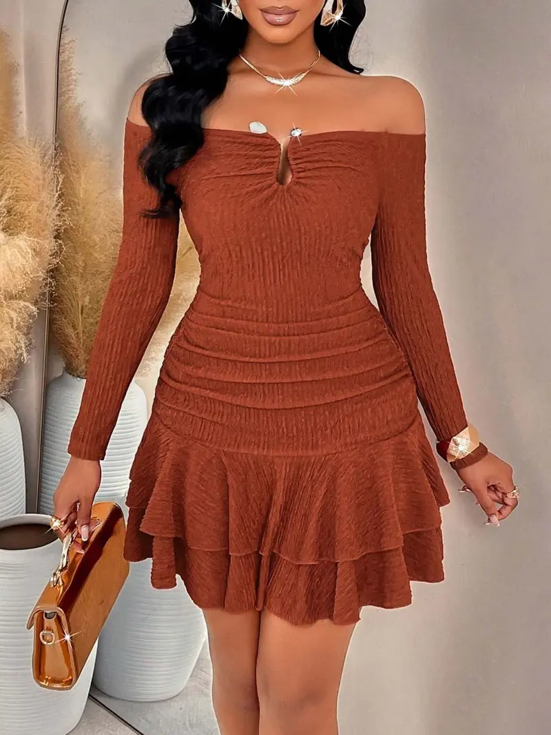 formal long sleeve mini dresses Short Champagne Dresses Lace Long Sleeves – Lisposa