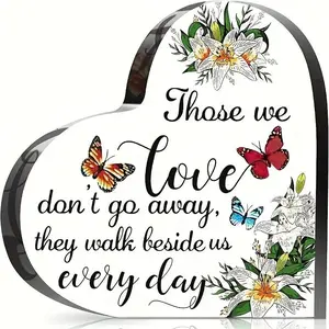 Heart Shaped Acrylic Ornament, Heart Plaque, Sympathy Table Decoration, Bereavement Gift, Sympathy Condolence Gift, Home Decor, Room Decor