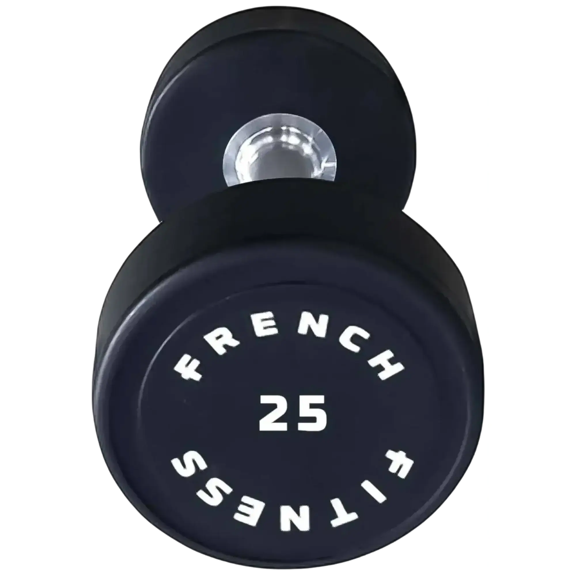 French Fitness Urethane Round Pro Style Dumbbell 25 lbs - Single (New)