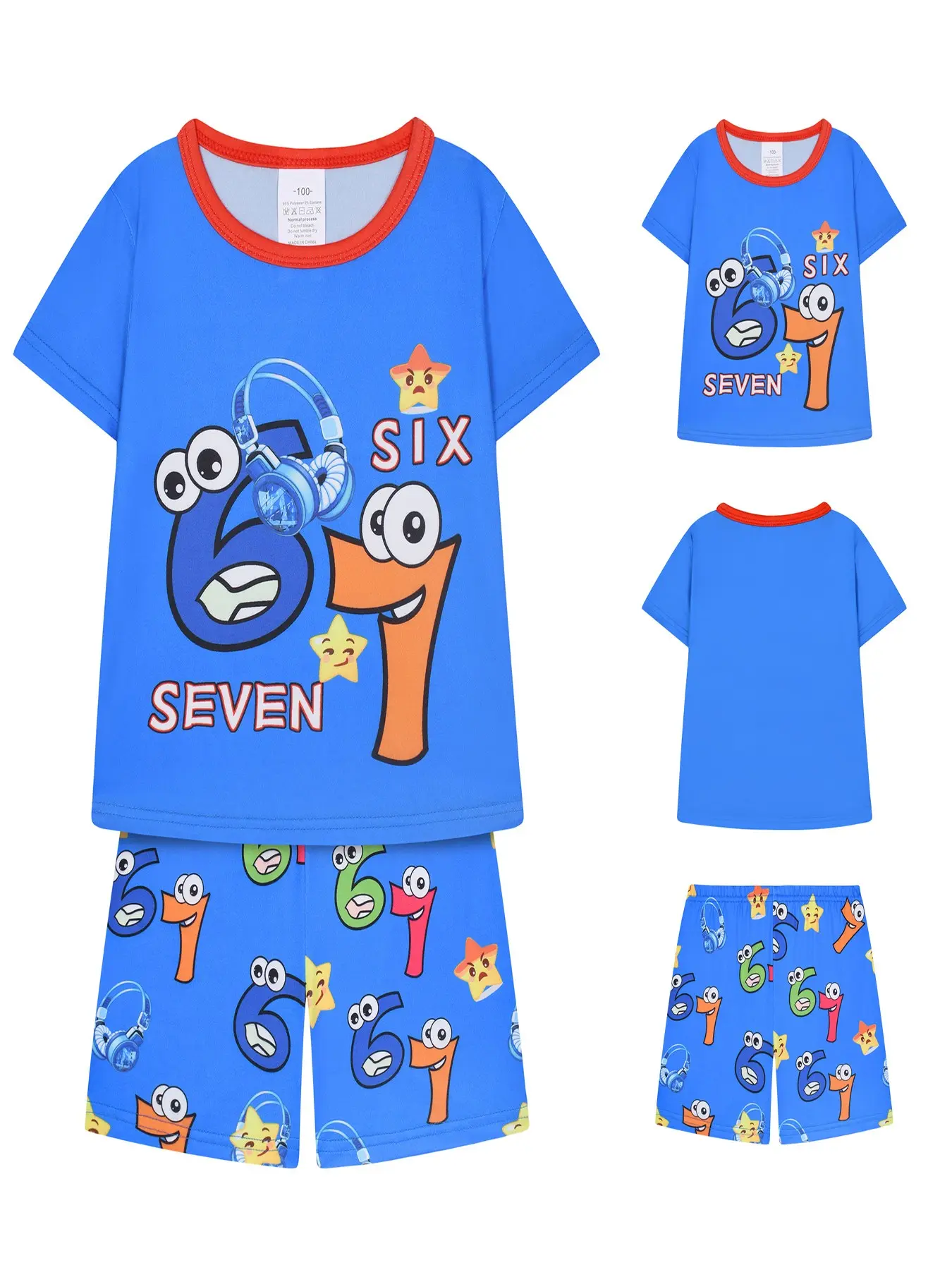 Boys Short Sleeve Shorts Summer Pajama Set, Basketball Football Print, Cartoon Pattern Pajamas, Casual Soft Comfortable Home Wear, Suitable for Sleeping and Playing, Summer Pjs, Print Sleepwear, Soft Casual Pajamas, Pyjamas Set