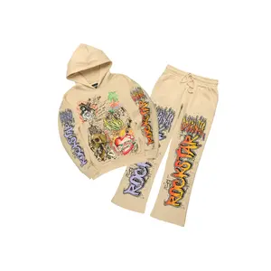 Zyver Beige Hoodie/Baggy Pant Track Set