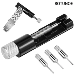 ROTUNOE Link Remover Tool for Watches, Tools to Adjust and Remove Bracelets, Pin Remover for Sizing Strap, Watch Band Adjustment Kit with 3 Extra Replacement