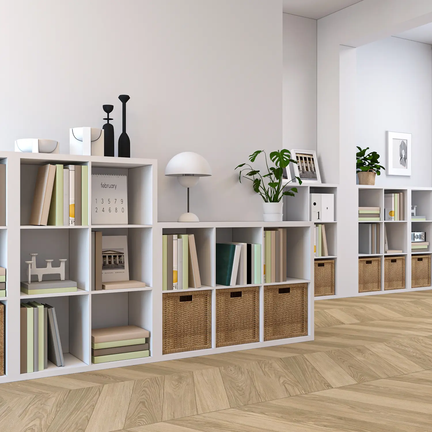 Endearing Limons6-Cube Wooden Storage Shelf, Open Back Cubby Cabinet with Anti-Tip Kit, Freestanding Bookshelf, Open Wooden Display Rack for Living Room Bedroom Study, White/Chocolate Open Back Bookshelf Decor