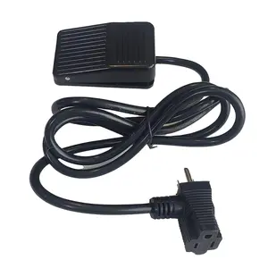 Foot Switch Pedal Momentary AC 250V 15 A SPDT NO NC with Piggyback Plug and 5ft. Cable