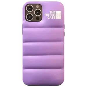 The Puffer Phone Case for iPhone 11 - Water-Resistant, Puffy Design, Soft and Protective, Purple Color, Ideal for Everyday Use