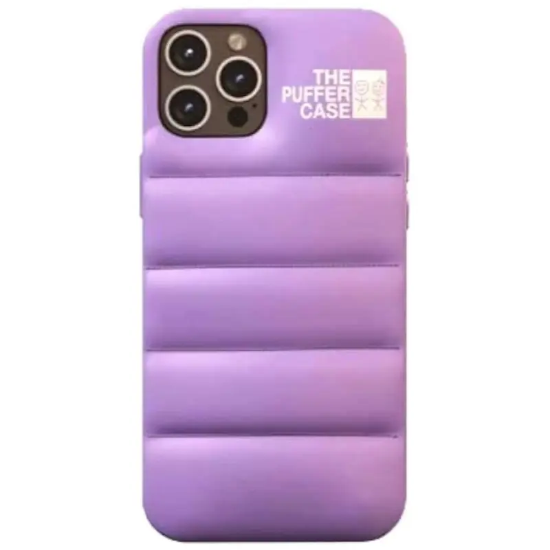 The Puffer Phone Case for iPhone 11 - Water-Resistant, Puffy Design, Soft  and Protective, Purple Color, Ideal for Everyday Use - TikTok Shop