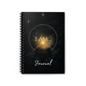 Celestial Spiral Notebook - 'I AM...' Journal for Reflection, Daily Planning, Gift for Students, Spiritual Practice, Affirmation