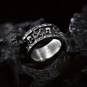 1pc Vintage Skull Ring For Men, Gothic Tungsten Rings, Jewelry Gift For Party/Birthday/Holiday
