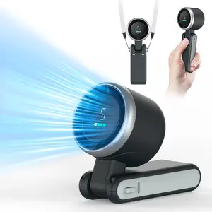 Portable Handheld High Speed Fan, 5-speed Airflow Wind Speed Fan, Up to 10 Working Hours, Foldable & Hanging Neck Fan, Suitable for Family, Travel, and School, Best Friend Gifts