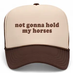 Not Gonna Hold My Horses Trucker Hat | Vintage Cowboy Cowgirl Western Funny | Premium Mesh Foam Snapback Hat for Men & Women