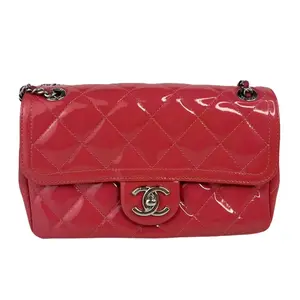 Pre-owned CHANEL Patent Leather Crossbody Bags Coco Shome Quilted Crossbody Bag