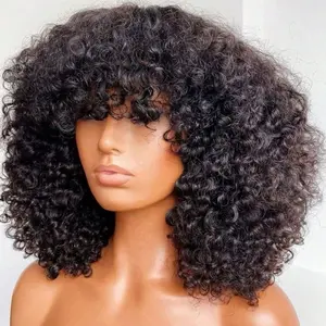 Barbie doll fringe wig  A1. Vietnamese  water wave 16inch   100% human hair Wig Curly Hair Ready To Wear Shaggy Waves Big Hair Curly Hair Wig TikTokShopBlackFriday