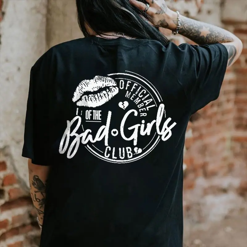 BAD GIRLS CLUB Red Lips Print Women's Kiss tshirt ,hoodie, sweatshirt, Aesthetic tatoo merch summer outfits, style, streetwear, Nun top, vintage men graphic tees, Mother day