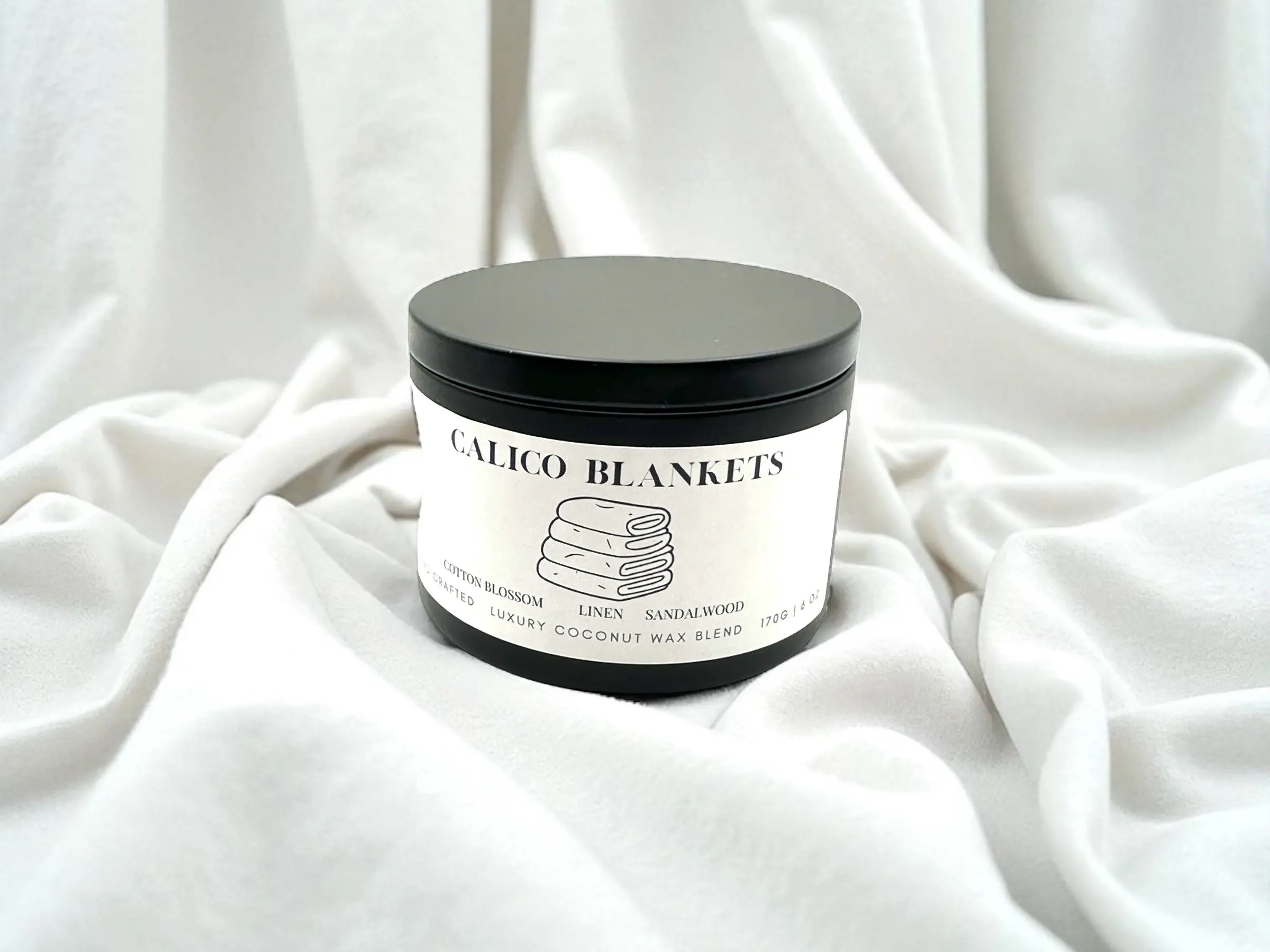 Calico Blankets Candle Tin 6oz
