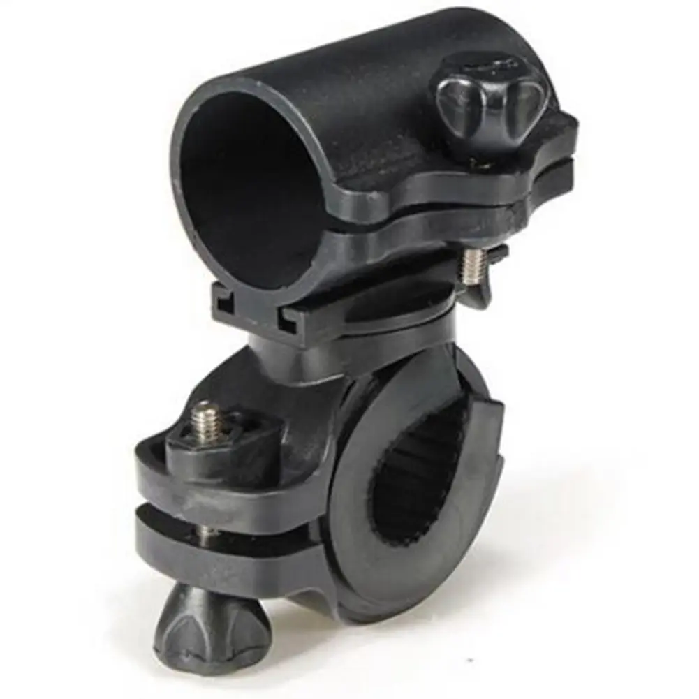 1PC Cost-Effective Plastic Bicycle Flashlight Mount Holder, 360-Degree Rotation Cycling Flashlight Bracket with Anti-Slip Pad for Automotive & Motorcycle Wheel Accessories