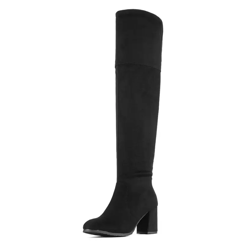 DREAM PAIRS Women's Classic Block Heel Over-The-Knee Boot - Women's Fashion High Heel Shoe for Summer,outdoorfun