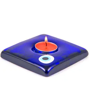 Evil Eye Glass Candle Holder - Home Decor  Accessory