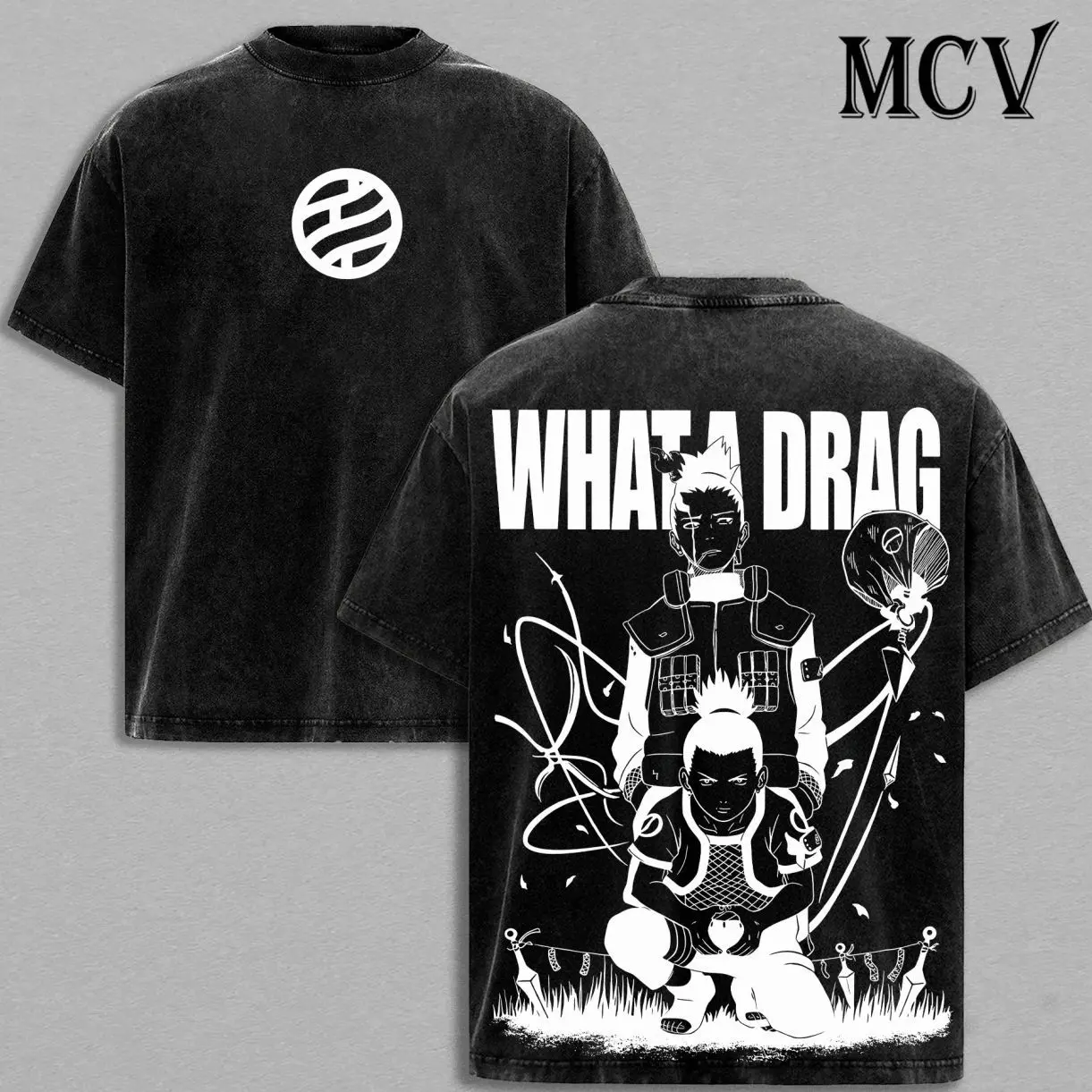 Shikamaru Nara Naruto Washed T-Shirt, Vintage Anime Oversized Tee, Heavy Cotton Shirt 1FD