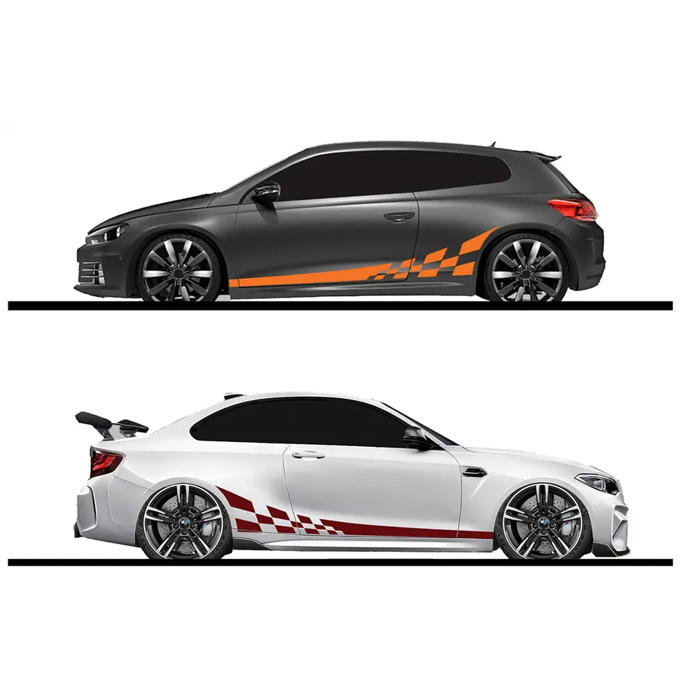 2Pcs/Lot 220x25cm Car DIY Two-Sided Stickers, Racing Stripe Camouflage Car Products, Vinyl Wrap Film, Car Accessories, Universal Car Sticker, Sticker For Cars, Decal For Cars, Automobile Decals, Automotive Accessories