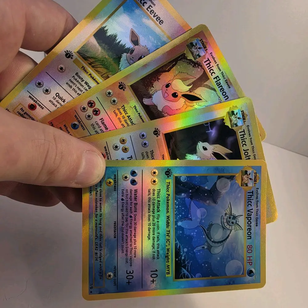 Thicc Eeveelution Set Rainbow Holo