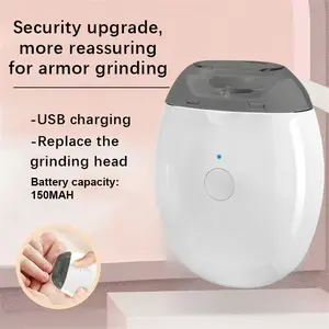 Portable Electric Nail Clipper, Nail Care Tool with USB Charging, Adjustable Speed and Quiet Operation, LED Light and Built-In Lithium Polymer Battery for Travel Use