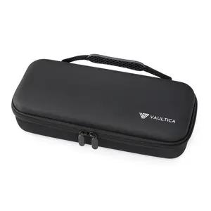 Playstation Portal Travel Case by VAULTICA – Smooth Lightweight Accessory Cover with Microfiber Cleaning Cloth, Mesh Storage Pocket, Protective Organizer Bag with Screen Cleaning Cloth, Black