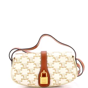 Pre-owned Celine Canvas Coated Shoulder Bags Tabou Clutch with Strap Triomphe Coated Canvas by Rebag