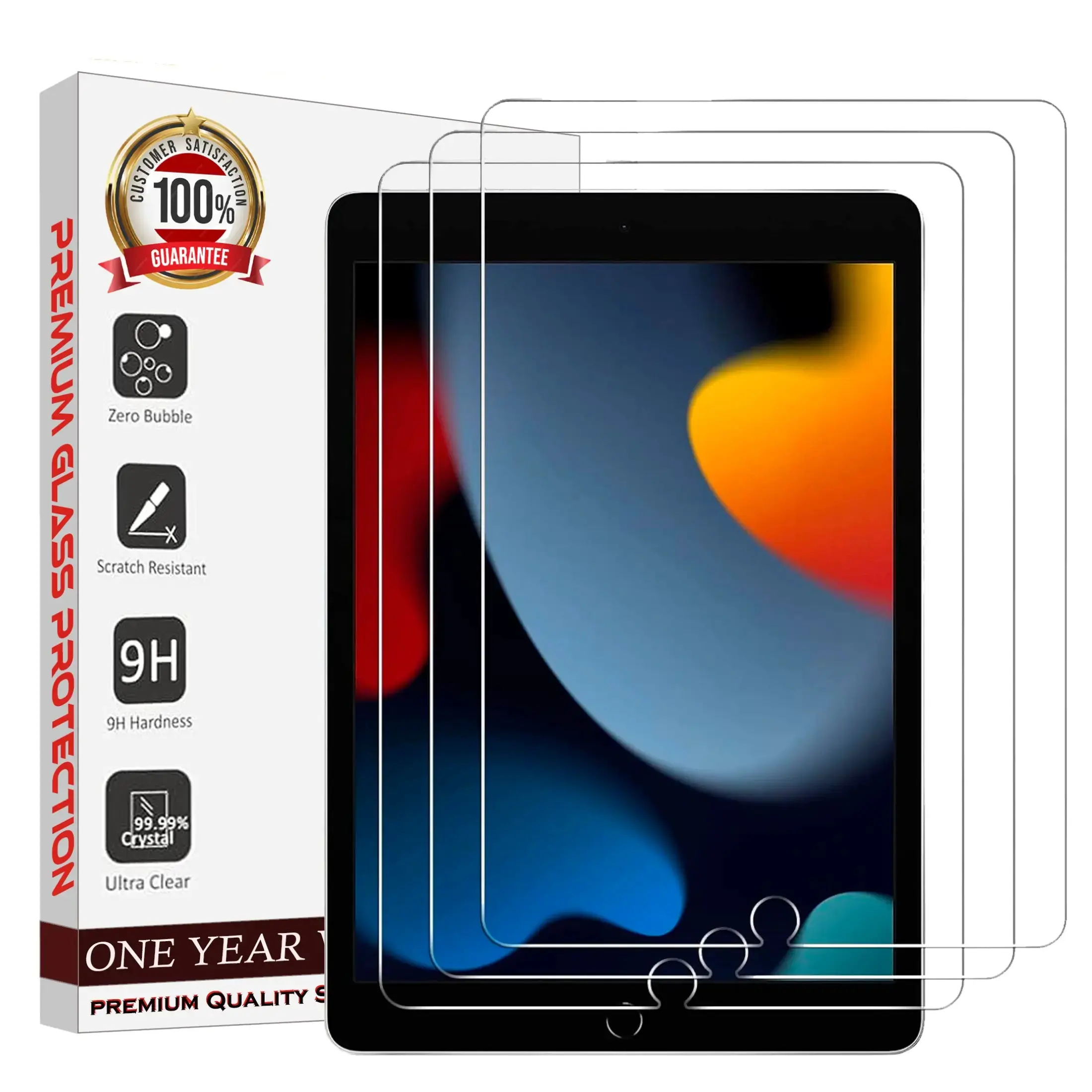Entronix Screen Protector for iPad Mini 5/4th Gen, 7.9" - 3-Piece Combo Clear Tempered Glass Screen Protector Computer Protection Tablet Durable