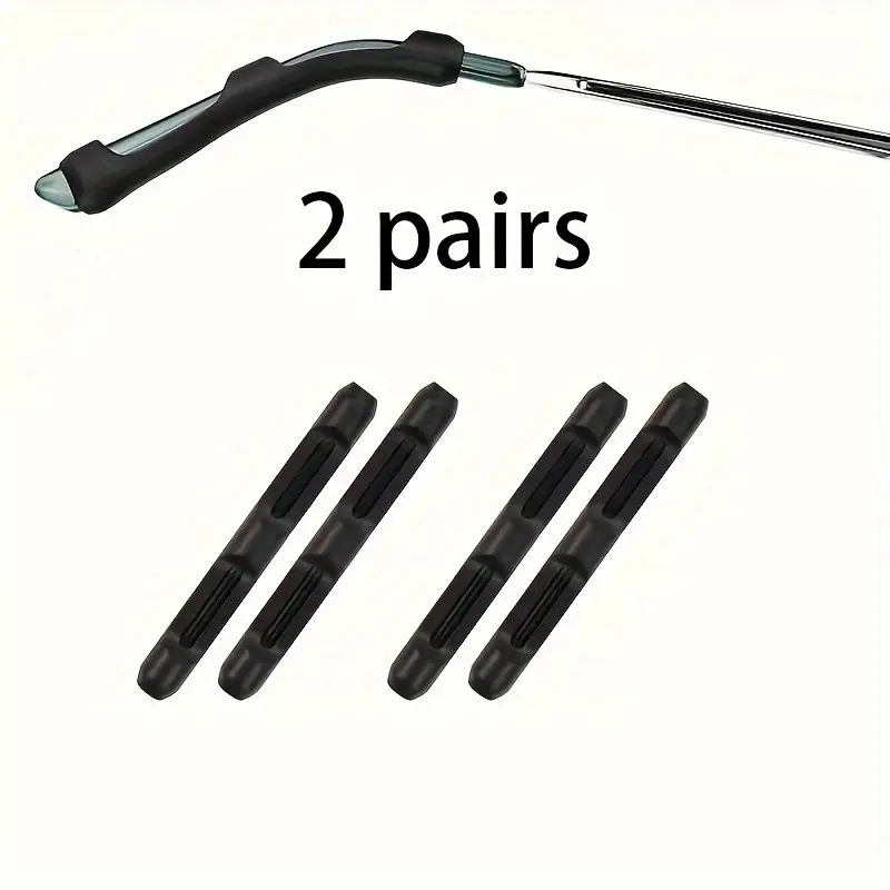2 Pairs Silicone Eyeglass Ear Pads, Non-Slip Temple Tips, Comfortable Ear Grip Protectors, Ear Grips for Glasses, Eye Glasses Ear Grippers, Ear Cushions for Glasses for Glasses & Sunglasses