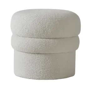 Avina Boucle Ottoman - Comfortable Design for Home or Office Use