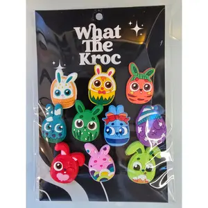 Easter Bunny Egg Croc Charm Bundle - Includes Multiple Croc Charms for Easter Decor