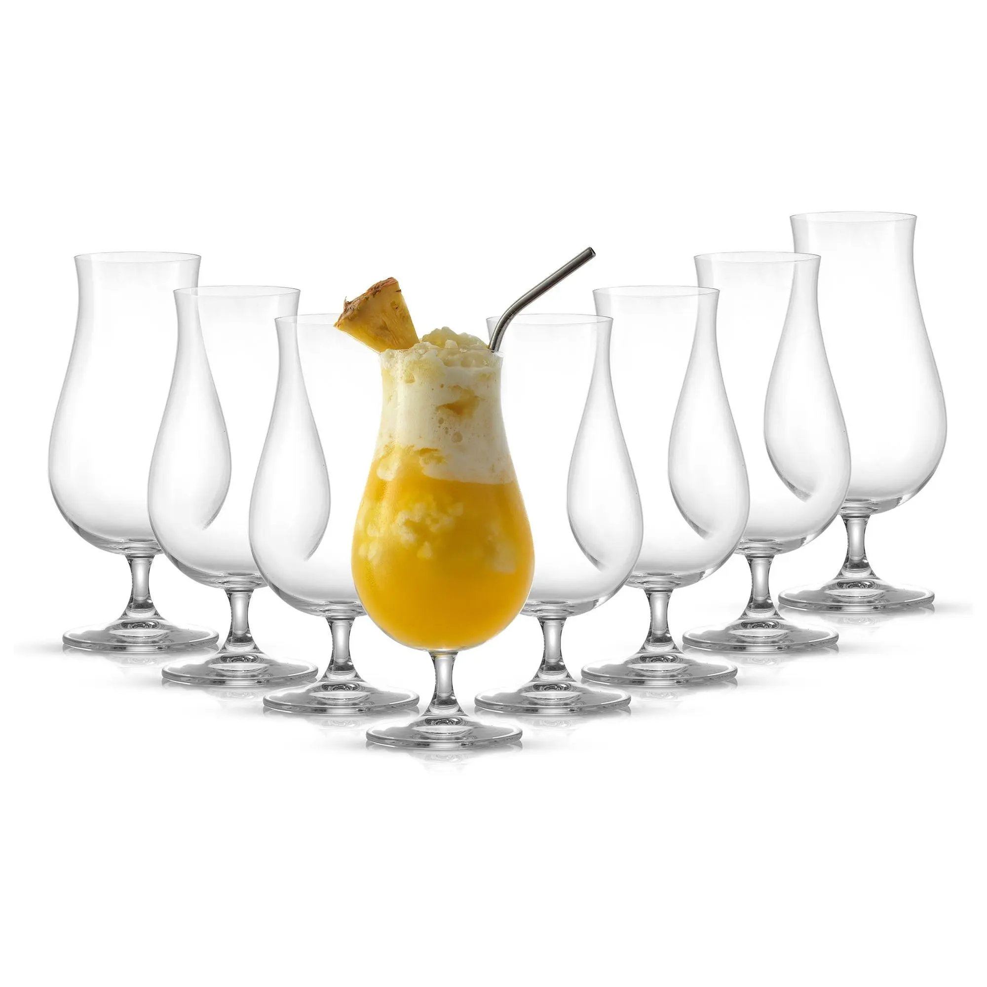 Terran Premium Hurricane Cocktail Glasses - 17oz - Set of 8 Terran Premium Hurricane Cocktail Glasses - 17oz - Set of 8