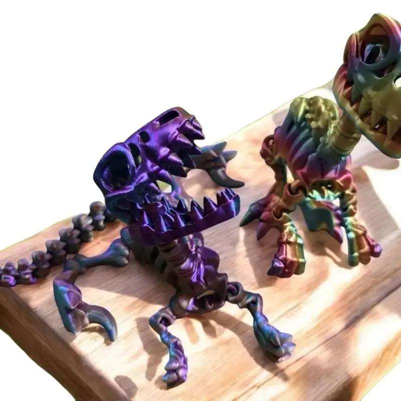 Flexi Raptor Dinosaur Fully Articulated 3D Printed Eco-Friendly PLA Poseable Prehistoric Sidekick for Fun Movement and Adventure