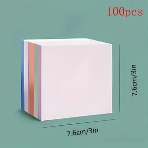 100 Sheets Morandi Color Self-Adhesive Sticky Notes, Student Square Memo Pads, Office Detachable Reminder Stickers Set, Sticker Pack, Perfect for Organization