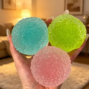 Handcrafted Crystal Mochi Squishy Ball Toy, Soft Squeeze Stress Relief Toy for Classic & Novelty Play