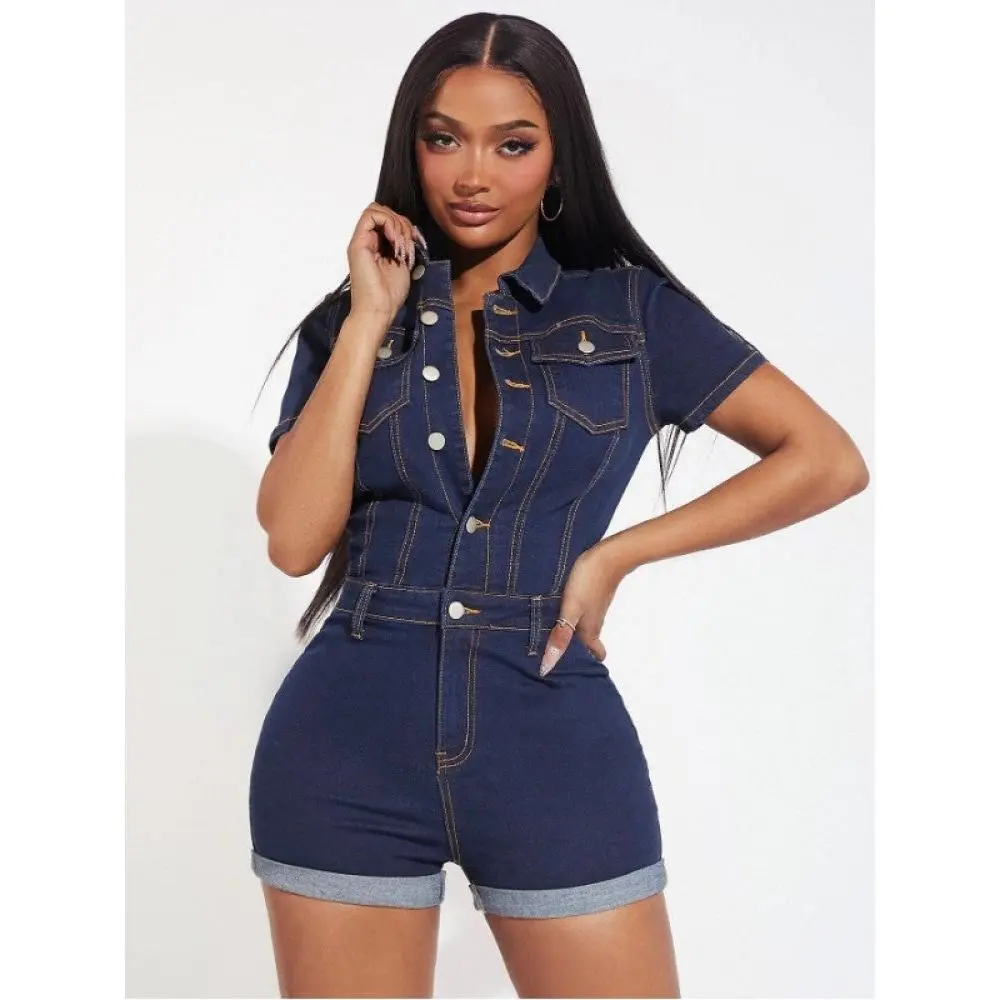 Denim Romper