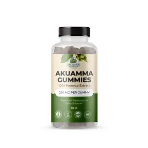 Amazing Botanicals Akuamma Dietary Supplement Gummies - 250MG Per Gummy, High Potency Daily Wellness Herbal Supplement, Vegan, Non-GMO, Gluten-Free, Natural Wild Berry Flavor (30 Count), Dietary Supplements