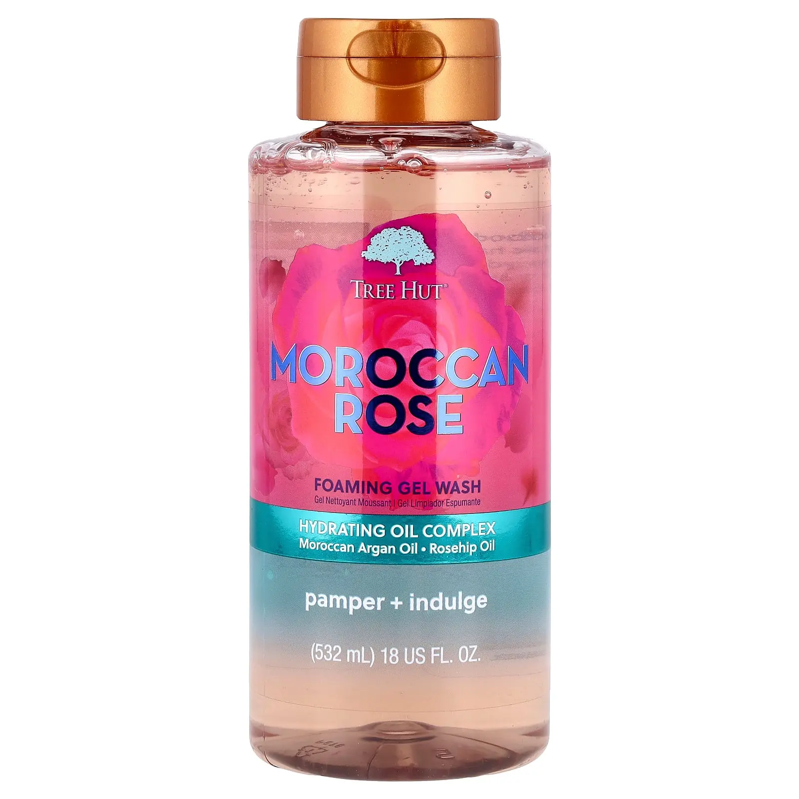 Tree Hut Foaming Gel Wash, Moroccan Rose, 18 fl oz (532 ml)