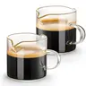 Espresso Cup, Cappuccino Cups, Clear Glass Coffee Cup with Handle, Coffee Making Tool for Home Office Use, Kitchen Accessories, Beverage Cup, Drink Cup, Glass Cups