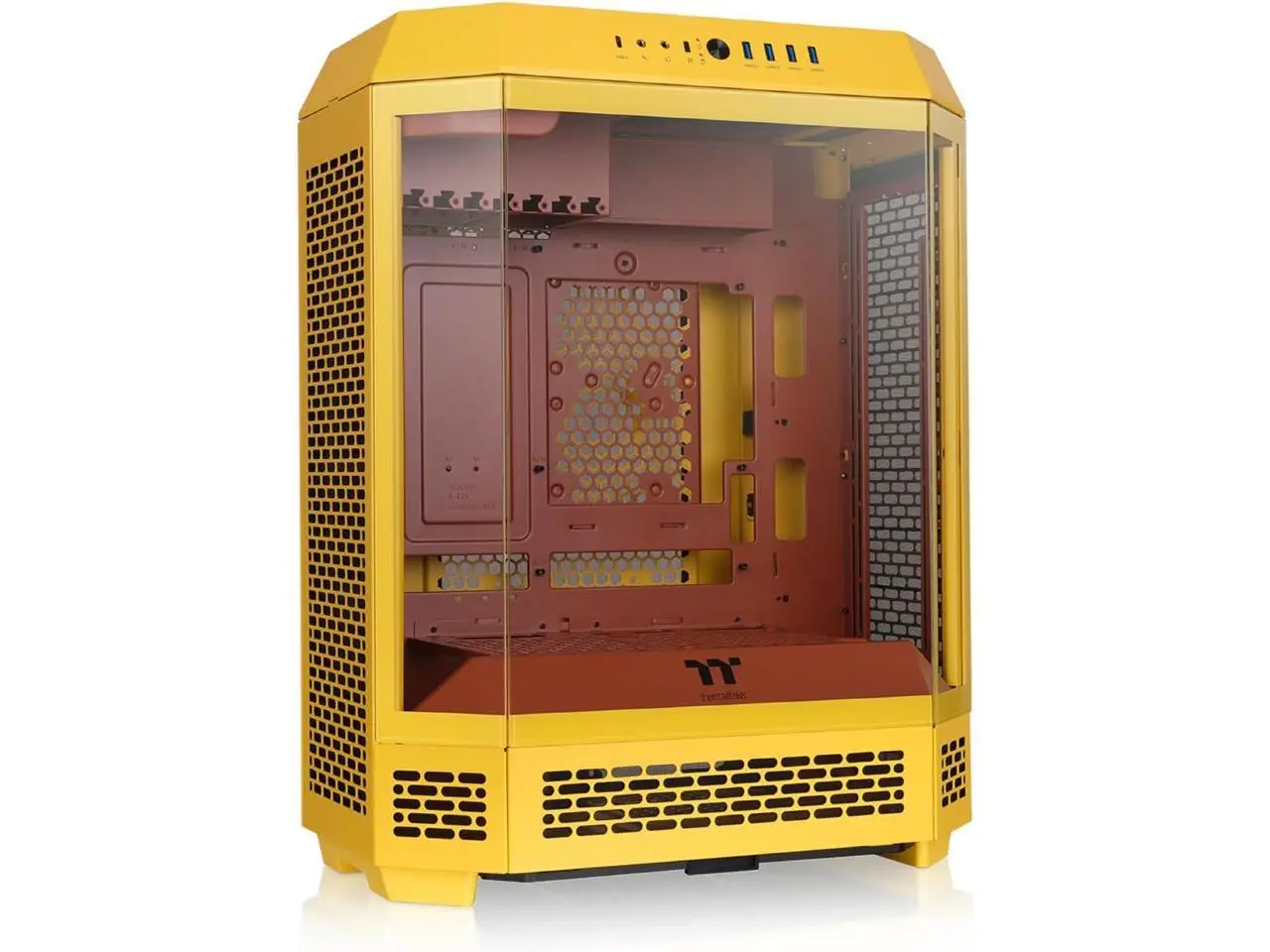 Thermaltake Tower 600 Mid Tower; 2x140mm CT Fans Included; 420mm Radiator Support; 400mm GPU Clearance; Hidden Connector Support; Rotatable PCIe Slots; Butter Caramel; CA-1Z1-00MMWN-00