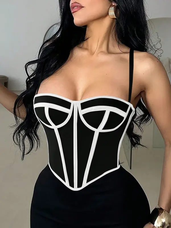 Apperloth Studio Sexy Women Camisole Leopard Corset Bar Party