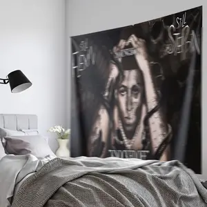 Rapper Tapestry Flags, Tapestry Poster, for Decorate, Clubs, Concerts, Bars, University, Dormitories, Living, Rooms, Bedrooms, Photo Print Decoration Cotton Decorative Hanging Lightweight