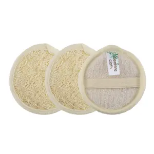 3 Gentle Cleansing Puffs * Loofah Face Wash Puff * Deep Cleansing Face Sponge * Reusable for All Skin Types * Makeup Removal and Exfoliation, Suitable for Daily Cleansing