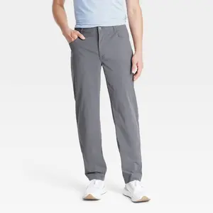 Men's 360 Lifestyle Relaxed Fit 5-Pocket Pants - All In Motion Dark Gray 36x32: Moisture Wicking, UPF 50+