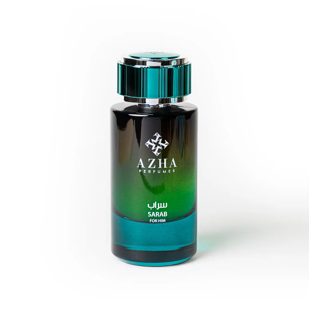AZHA PERFUMES Sarab Eau De Parfum, 100ml | Men's Oriental Leathery, Bold Woody and Floral Fragrance with Peach, Saffron, and Amber Oud Notes, Bold Woody Fragrance, Ambergris, Edp, Vanilla Scents, Liquid