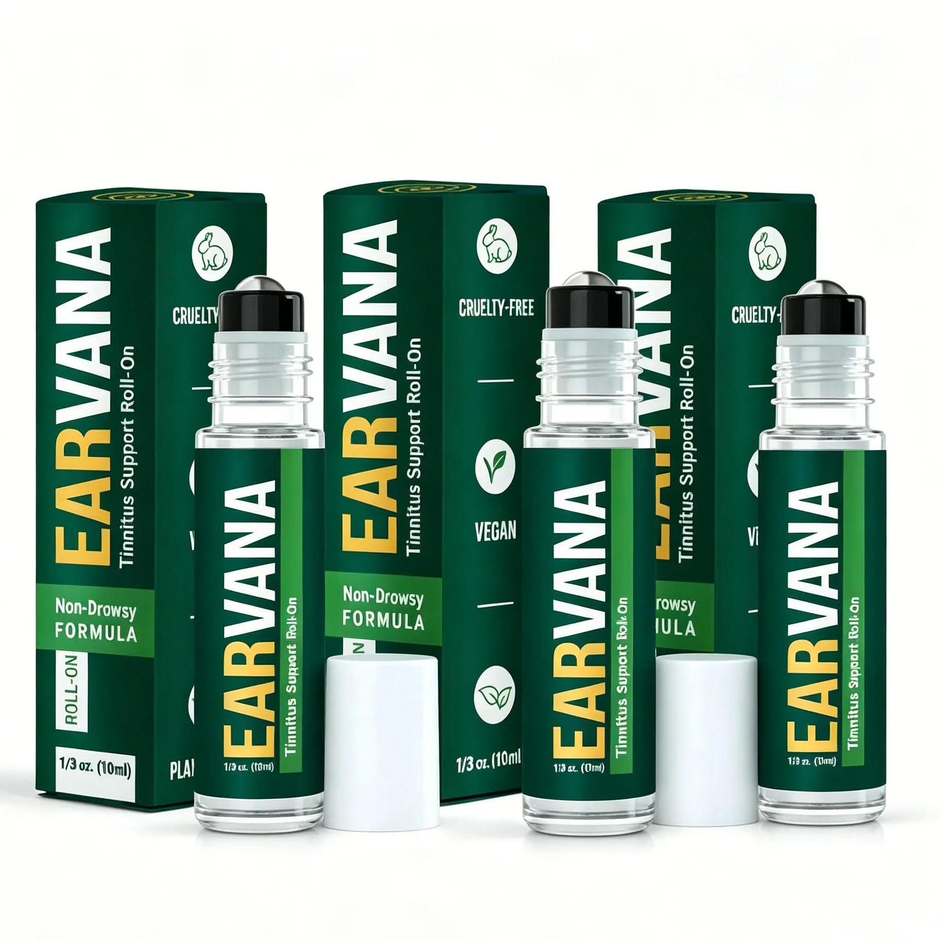 3PCSEarvana Sensory Support Roll-On – A Soothing Botanical Roll-On for Daily Ear Comfort & Relaxation– With Benfotiamine & Essential Oils