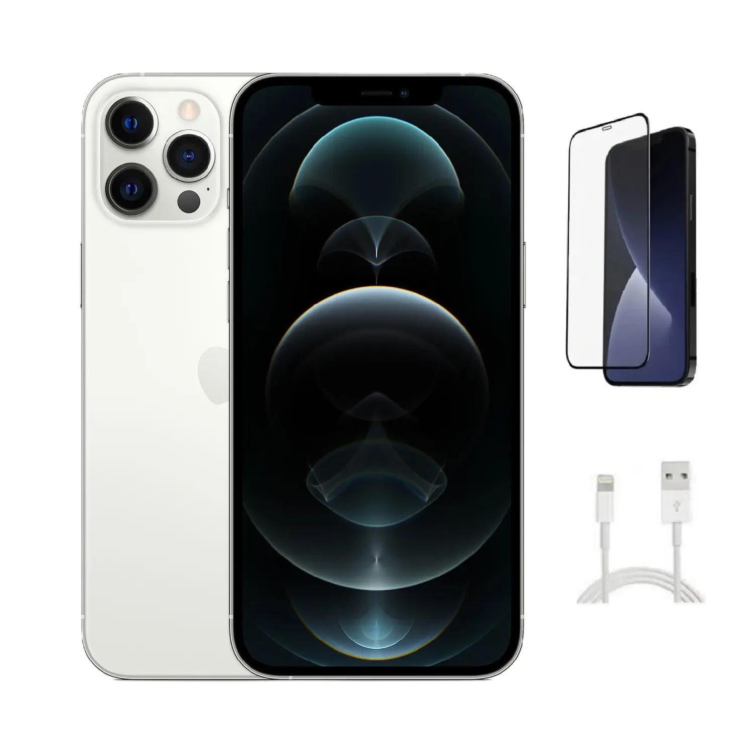 Refurbished iPhone 12 Pro Max (Unlocked)-Acceptable Condition with Pre-Installed Tempered Glass & 1 Year Warranty Wireless