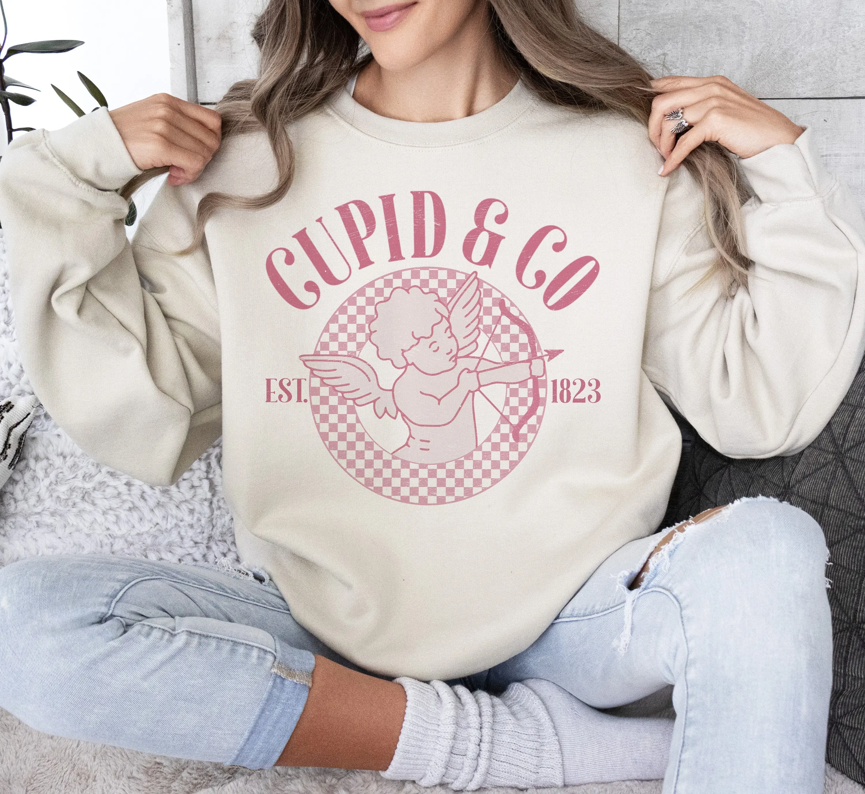 Cupid & Co Sweatshirt, Cupid Sublimation Sweatshirt, Valentine's Day Sweatshirt, Retro Valentine Sweatshirt, Valentine Sweatshirt, Cupid Sweatshirt, Trendy Valentine Sweatshirt, Funny Sweatshirt