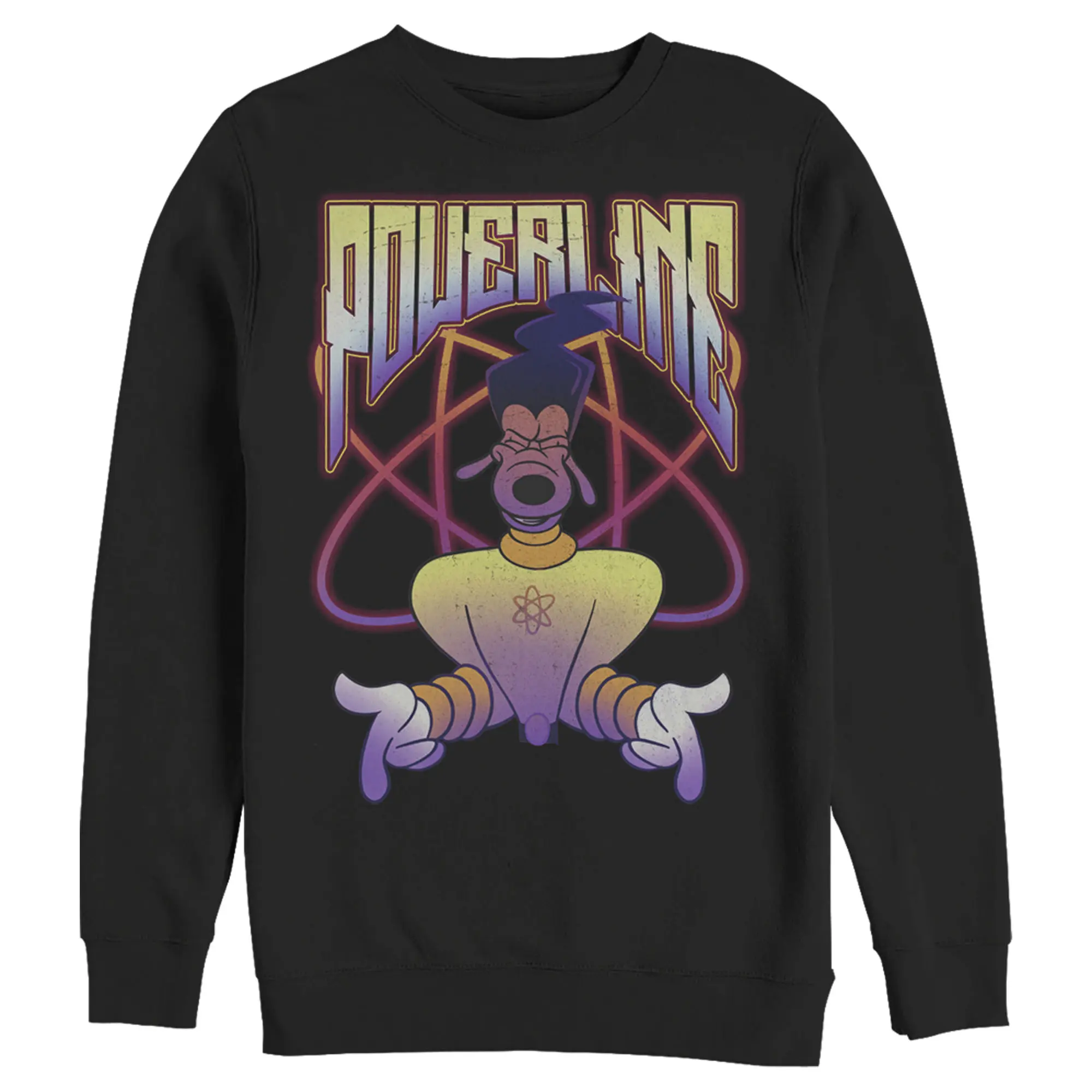 Men's A Goofy Movie Powerline Retro Pullover Sweatshirt, Menswear Stylish Fashion Round Neck Top