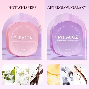 PLEACOZ Women's Solid perfume Natural Ingredients Alcohol Free and Non greasy Travel Suit with Built in Mirror Portable Fragrance Repairing, Lasting Fragrance, Practical and Exquisite Gift for Girlfriend